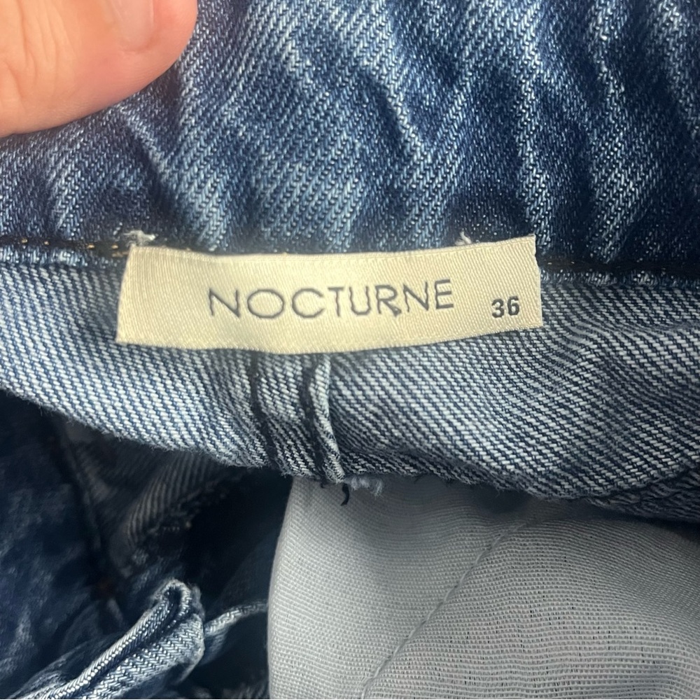 Nocturne Wide Leg High Waisted Jeans Ripped Loose Denim Size 36/25US - Picture 6 of 8